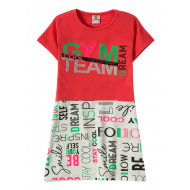 12-3793-3 "Gym team" Платье для девочки, 3-7 лет, красный 12-3793-3 "Gym team" Платье для девочки, 3-7 лет, красный