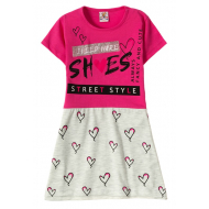 12-3794-4 "She's" Платье для девочки, 3-7 лет, фуксия 12-3794-4 "She's" Платье для девочки, 3-7 лет, фуксия