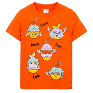 15-140206 "Sweets" Футболка для девочки, 1-4 года, оранжевый 15-140206 "Sweets" Футболка для девочки, 1-4 года, оранжевый