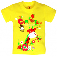 15-140241 "Giraffe" Футболка детская, 1-4 года, желтый 15-140241 "Giraffe" Футболка детская, 1-4 года, желтый