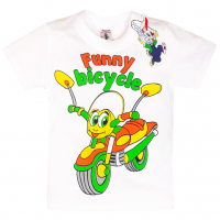 15-140148 "Bicycle" Футболка для мальчика, 1-4 года, белый 15-140148 "Bicycle" Футболка для мальчика, 1-4 года, белый