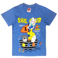 15-140149 "Sail Club" Футболка для мальчика, 1-4 года, голубой 15-140149 "Sail Club" Футболка для мальчика, 1-4 года, голубой
