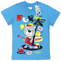 15-140159 "Fun Time" Футболка для мальчика, 1-4 года, голубой 15-140159 "Fun Time" Футболка для мальчика, 1-4 года, голубой