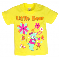 15-140235 "Little Bear" Футболка для девочки, 1-4 года, желтый 15-140235 "Little Bear" Футболка для девочки, 1-4 года, желтый