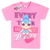 15-140240 "LOL Dream" Футболка для девочки, 1-4 года, розовый 15-140240 "LOL Dream" Футболка для девочки, 1-4 года, розовый