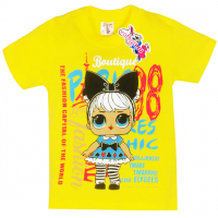 15-140244 "LOL Fashion" Футболка для девочки, 1-4 года,желтый 15-140244 "LOL Fashion" Футболка для девочки, 1-4 года,желтый