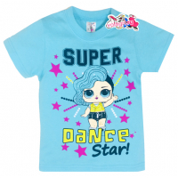 15-140246 "LOL Dance" Футболка для девочки, 1-4 года, бирюзовый 15-140246 "LOL Dance" Футболка для девочки, 1-4 года, бирюзовый