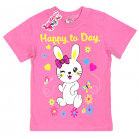 15-140257 "Happy Day" Футболка для девочки, 1-4 года, розовый 15-140257 "Happy Day" Футболка для девочки, 1-4 года, розовый