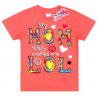 15-140258 "My Mom" Футболка для девочки, 1-4 года, персиковый 15-140258 "My Mom" Футболка для девочки, 1-4 года, персиковый