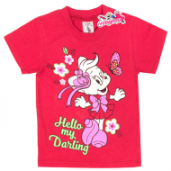 15-140261 "My Darling" Футболка для девочки, 1-4 года, красный 15-140261 "My Darling" Футболка для девочки, 1-4 года, красный