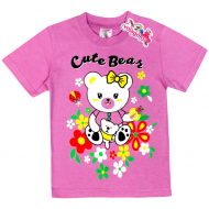 15-140262 "Bear" Футболка для девочки, 1-4 года, сиреневый 15-140262 "Bear" Футболка для девочки, 1-4 года, сиреневый