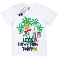 15-480140 "Beach" Футболка для мальчика, 4-8 лет, белый 15-480140 "Beach" Футболка для мальчика, 4-8 лет, белый