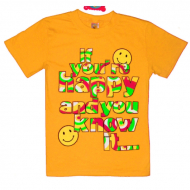 15-8120216 "Happy" Футболка для девочек, 8-12 лет, оранжевый 15-8120216 "Happy" Футболка для девочек, 8-12 лет, оранжевый