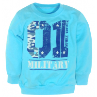 50-150126 "Military" Джемпер для мальчика, голубой 50-150126 "Military" Джемпер для мальчика, голубой