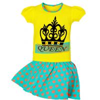11-585251 "QUEEN" комплект с юбкой, 5-8 лет, желтый 11-585251 "QUEEN" комплект с юбкой, 5-8 лет, желтый