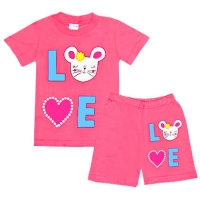 1422-6 "Love" комплект для девочек, 1-4 года 1422-6 "Love" комплект для девочек, 1-4 года