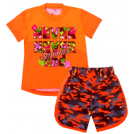 11-582254 "Summer" комплект туника-шорты, 5-8 лет, оранжевый 11-582254 "Summer" комплект туника-шорты, 5-8 лет, оранжевый