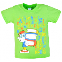11-140110 "SHCOOL" Футболка, салатовый, 1-4 года 11-140110 "SHCOOL" Футболка, салатовый, 1-4 года