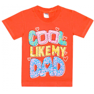 4802-29 "Cool Like My Dad" футболка для девочек, 4-8 лет 4802-29 "Cool Like My Dad" футболка для девочек, 4-8 лет