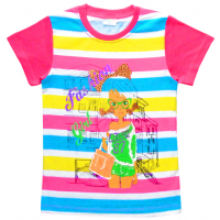 15-69286 "FASHION GIRLS" Футболка в полоску, 6-9 лет, розовый 15-69286 "FASHION GIRLS" Футболка в полоску, 6-9 лет, розовый