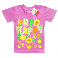 5902-031 "Be Happy" футболка для девочек, 5-9 лет, сирень 5902-031 "Be Happy" футболка для девочек, 5-9 лет, сирень