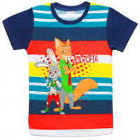 15-69189 "ZOOTOPIA" Футболка в полоску, 6-9 лет 15-69189 "ZOOTOPIA" Футболка в полоску, 6-9 лет