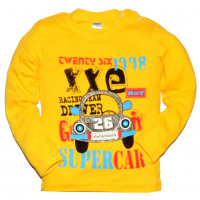 11-141161 "SUPER CAR" Кофта на кнопках, 1-4 года, желтый 11-141161 "SUPER CAR" Кофта на кнопках, 1-4 года, желтый