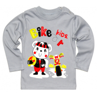 1411-19 "Biker" Кофта на кнопках, интерлок 1-4 года, серый 1411-19 "Biker" Кофта на кнопках, интерлок 1-4 года, серый