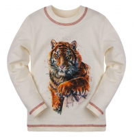 10-581102 "Tiger" Джемпер для мальчика, 5-8 лет, кремовый 10-581102 "Tiger" Джемпер для мальчика, 5-8 лет, кремовый
