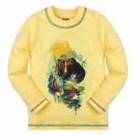 10-581105 "Bear" Джемпер для мальчика, 5-8 лет, светло-желтый 10-581105 "Bear" Джемпер для мальчика, 5-8 лет, светло-желтый