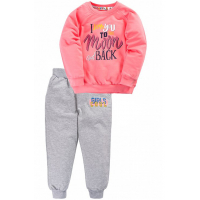 10-148223 "GIRLS COOL" Костюм для девочки, 1-4 года, лососевый\серый 10-148223 "GIRLS COOL" Костюм для девочки, 1-4 года, лососевый\серый