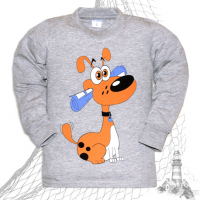 11-141164 "HAPPY DOG" Джемпер для мальчика, 1-4 года, серый 11-141164 "HAPPY DOG" Джемпер для мальчика, 1-4 года, серый