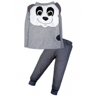 11-148125 "MUZZLE-PANDA" Костюм, 1-4 года, серый\т.серый 11-148125 "MUZZLE-PANDA" Костюм, 1-4 года, серый\т.серый