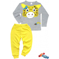 11-148244 "SWEET COW" Пижама, 1-4 года, серый\желтый 11-148244 "SWEET COW" Пижама, 1-4 года, серый\желтый