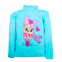 11-251304 "Owl" Водолазка, интерлок, 2-5 лет, бирюза 11-251304 "Owl" Водолазка, интерлок, 2-5 лет, бирюза