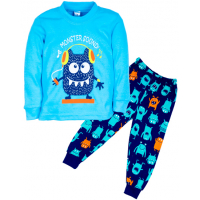 11-258134 "Monster" Пижама, интерлок, 2-5 лет, бирюзовый 11-258134 "Monster" Пижама, интерлок, 2-5 лет, бирюзовый