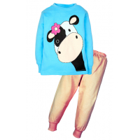 11-258217 "CUTE COW" Пижама, 2-5 лет, бирюза\розовый 11-258217 "CUTE COW" Пижама, 2-5 лет, бирюза\розовый
