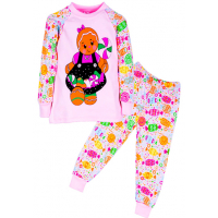 11-258236 "Sweet tooth" Пижама, 2-5 лет, св-розовый 11-258236 "Sweet tooth" Пижама, 2-5 лет, св-розовый