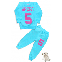 11-258261 "SPORT" Костюм для девочки, 2-5 лет, бирюза 11-258261 "SPORT" Костюм для девочки, 2-5 лет, бирюза