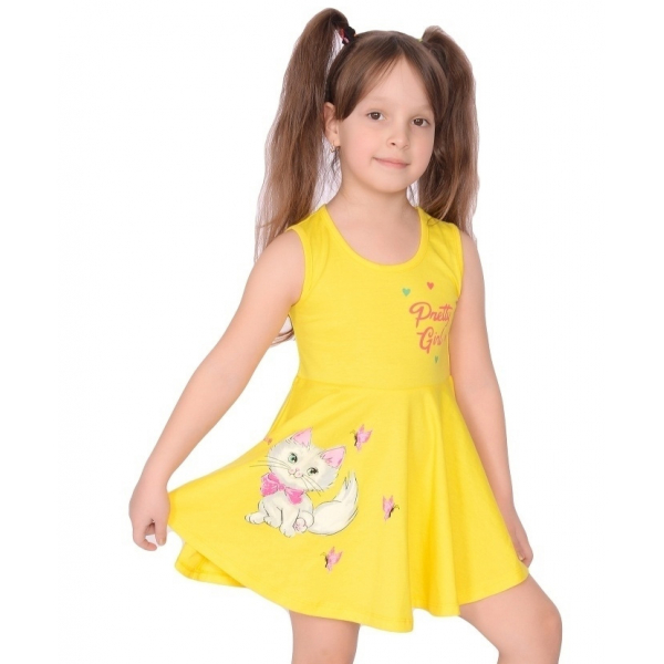 20-1675-1 Платье для девочки, 2-5 лет, желтый
