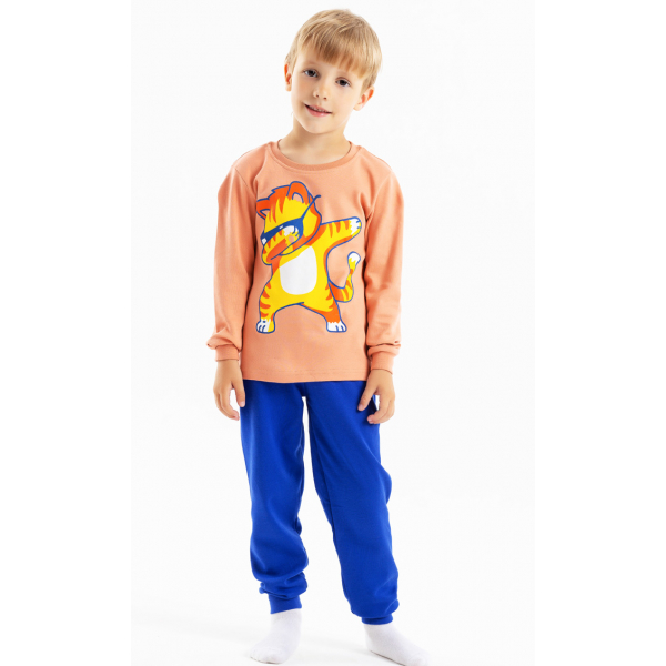 11-58793-3 Пижама для мальчика, 5-8 лет, терракотовый