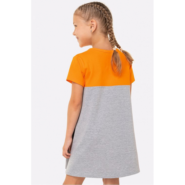 20-1567-4 Платье для девочки, 3-7 лет, оранжевый