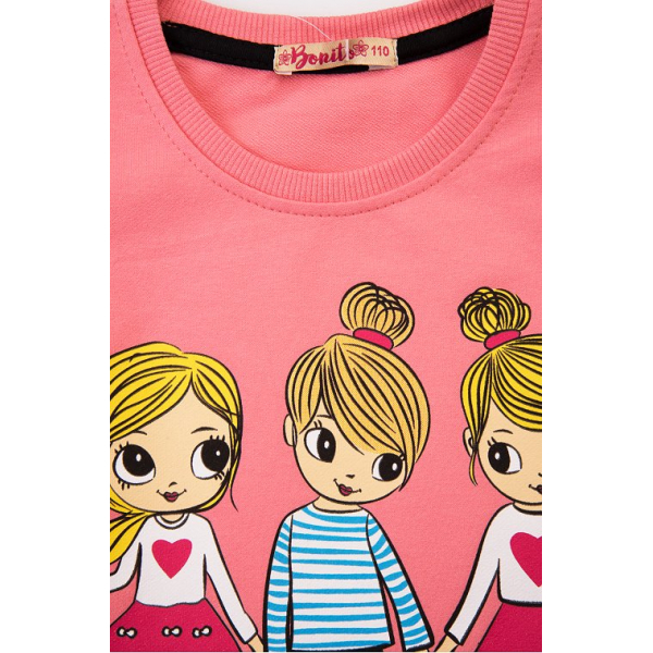 20-12694 Нарядное платье для девочки, 5-8 лет, розовый