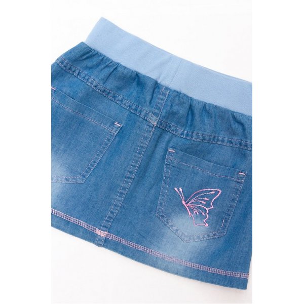20-7692 Юбка джинсовая для девочки, 2-5 лет, голубой