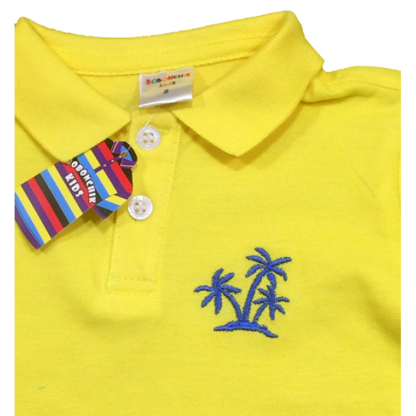 47-14706 Рубашка поло для мальчика, 1-4 года, жёлтая
