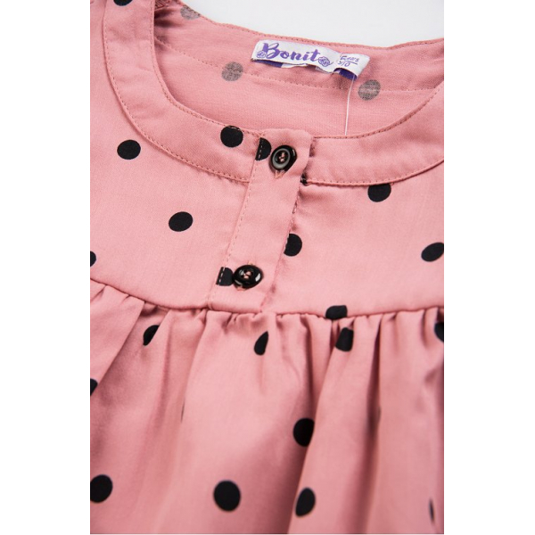 20-1187-3 Рубашка из сатина для девочки, 3-7 лет, розовый