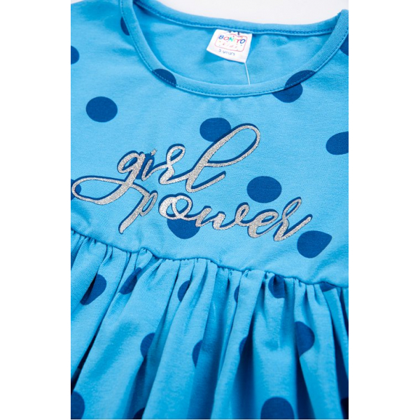 20-12933 Платье для девочки, 3-7 лет, голубой
