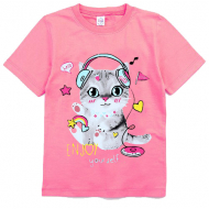20-002201-19 Футболка для девочки, 4-8 лет, грязно-розовый 20-002201-19 Футболка для девочки, 4-8 лет, грязно-розовый