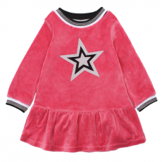 20-1200-4 Платье велюровое для девочки, 3-7 лет, розовый