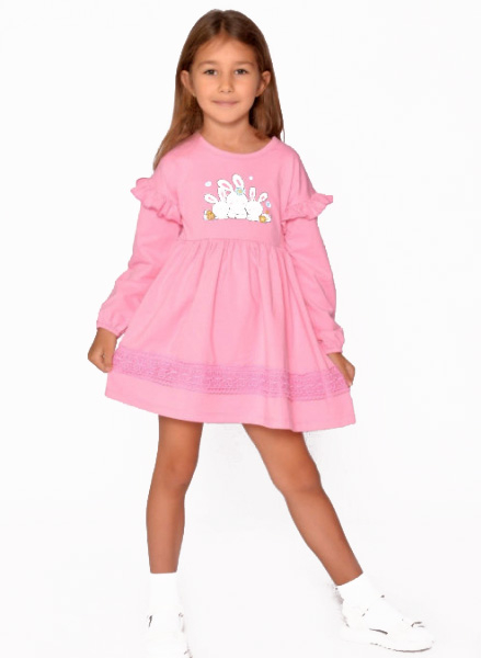 20-1379-4 Платье для девочки, 2-6 лет, розовый